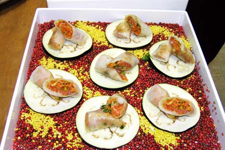 Salmon Pastrami Gravlax in Summer Roll