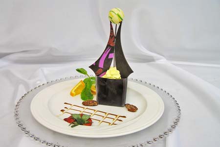 Orange White Chocolate Cream Tower