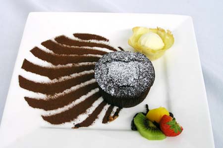 Chocolate Fondant with Vanilla Ice Cream