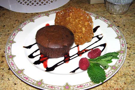 Chocolate Fondant with Macadamia Tuile