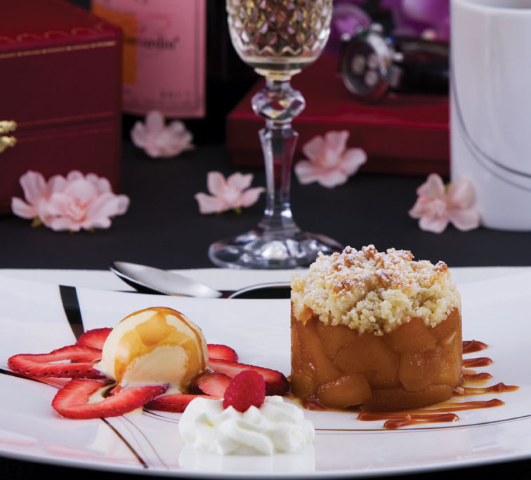 Apple Tatin Crumble, With Salted Caramel Sauce